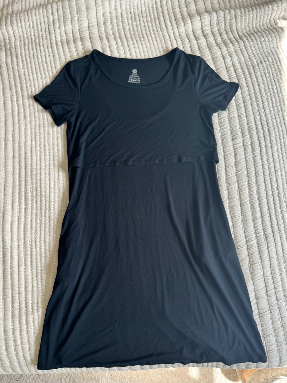 Kindred Bravely Black Scoop Neck Short Sleeve Nursing Dress